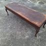 Antique wooden coffee table in need of restoration Image 2