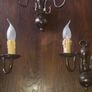 Antique French wall lights/sconces set of 3 working Image 5