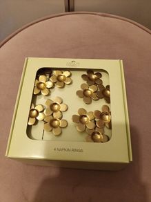 4 x Carolyn Donnelly gold  napkin rings