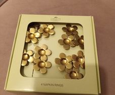 4 x Carolyn Donnelly gold  napkin rings