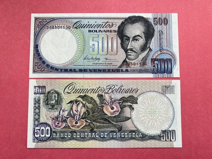 Venezuela 500 Bolivares  1988  Pick  67f  ( Uncirculated )