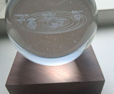 Gingko Amber Crystal Light - Solar System Night Light / Desk Lamp