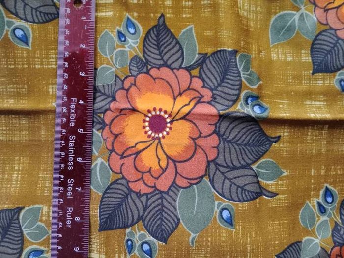 vintage fabric, screen printed fabric
