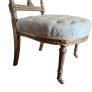 CLEARANCE: PAIR of French Louis XVI style giltwood petite boudoir or slipper chairs circa late 19thC. Image 2