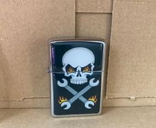Black Skull zippo style lighter