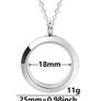 Silver tone floating locket pendant Image 5