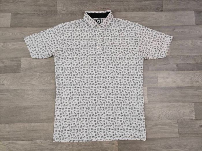 FootJoy FJ Patterned Golf Polo Shirt Mens Large