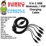 5 In 1 Usb Charging Cable For Nintendo Gba Sp Wii U 3ds Ds Lite Dsi Xl Dsi Psp Image 2