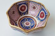 Aynsley "Imperial" fine bone china octagonal footed bowl with 22 karat gold accents height 6cm  diameter 11.5cm