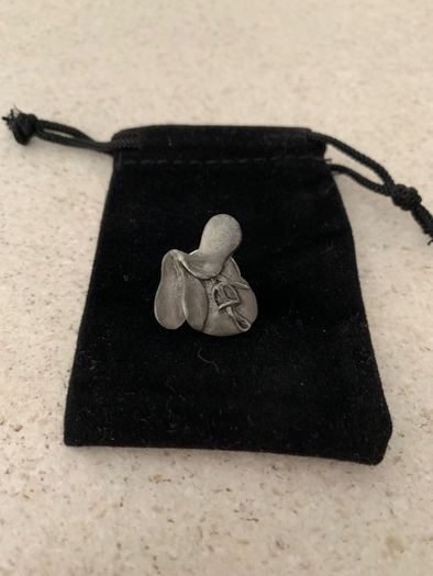 Vintage Dean Griff Pewter Equestrian Saddle Pin 1997