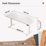 Standing Desk, 120 x 60 cm, White Image 2
