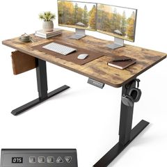 Electric Standing Desk Height Adjustable For Gaming and Computer, 120 x 60cm Sit Stand