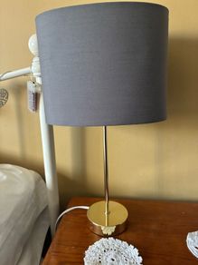 Table lamp grey shade
