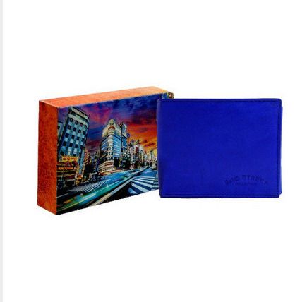 Men's Wallet - Blue - Genuine Leather