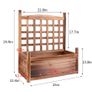Small Wood Planter Free Standing Plant Raised Bed with Trellis for Garden Yard Image 2
