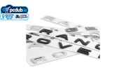 3d ABS Logo Letters Land Range Rover Black Silver