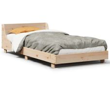 Bed Frame without Mattress 90x190 cm Single Solid Wood Pine