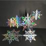 Temu 6pcs Gold Festive Hanging Snowflake Decorations Image 3