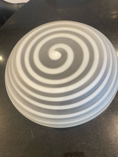 vintage mid century Leonardo Germany "Twist " Glass Bowl