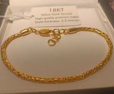 18kt Vermeil Sterling Silver Byzantine Link Bracelet