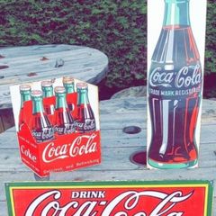 Vintage Coca Cola enamel signs