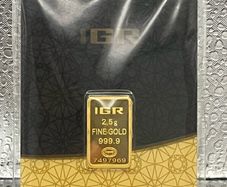 2.5grams Fine 9999 Gold Bullion IGR Bar.
