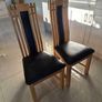 8 solid oak dining chairs Image 7