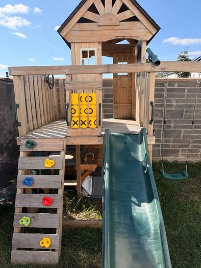 wooden swing set
