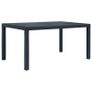 Garden Table Anthracite 150x90x72 cm Plastic Rattan Look Image 5