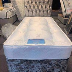 Brand New Stylish single Divan Beds.. Multiple Options Of Headboards. Tufted Memory Foam Mattresses Available. Drawers Storage Available