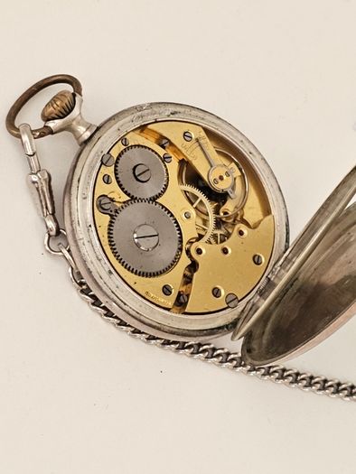 Antique Early 1900s Silver Pocket Watch Swiss made