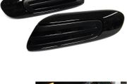 2x Black Smoked Lens Side Indicator Amber LED Marker Repeater Light For 2013-2020 Cooper One Hatch F55 F56 Convertible F57