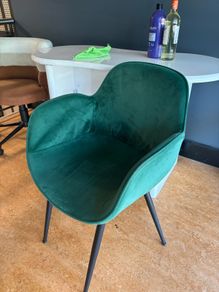 Velvet accent dining chair