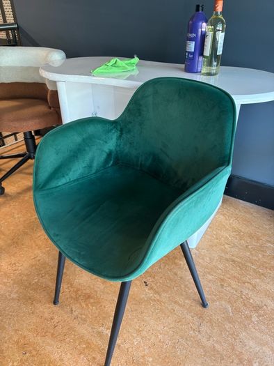 Velvet accent dining chair