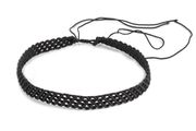 Black crochet choker necklace