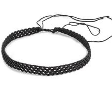 Black crochet choker necklace