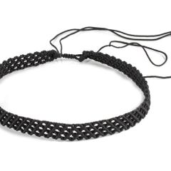 Black crochet choker necklace