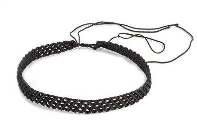 Black crochet choker necklace