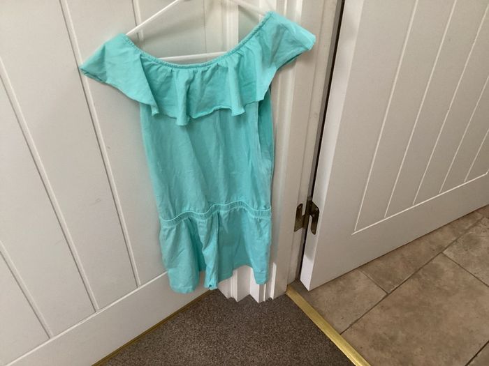 Green playsuit shorts age 8/10