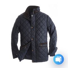 Mens Navy quilted jacket