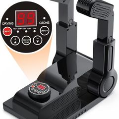 Shoe Dryer Adjustable Temperature with 24-Hour Delay Timer, Portable Glove Dryer and Boot Warmer, Automatic Shut-Off Timer, Foldable Design, Smart Panel