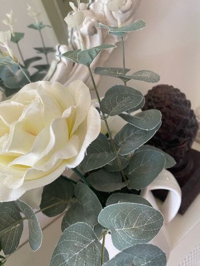 ShabbyChic Vintage Tray with jug filled with flowers