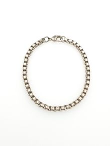 Vintage 925 Sterling Silver Chunky Box Chain Bracelet