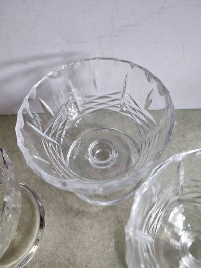 Set of 3 Vintage Cavan Crystal Cut Sundae Bowls
