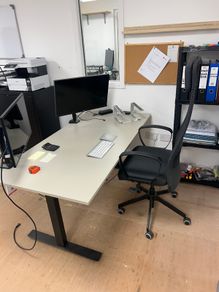 Complete Home Office Setup - Large Desk Chair and Monitor