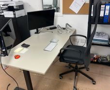 Complete Home Office Setup - Large Desk Chair and Monitor