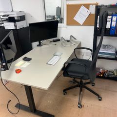 Complete Home Office Setup - Large Desk Chair and Monitor