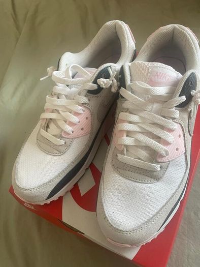 Air Max 90 - White/wolfgrey-pink Foam