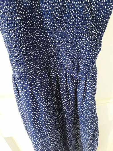 Navy Blue polka dot jumpsuit 12-13yr with pockets