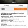 AOC Ultrawide Gaming Monitor CU34G2XP 34" Image 4